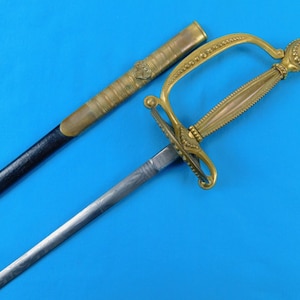 Antique British English Victorian 19 Century Court Dress Sword w/ Scabbard