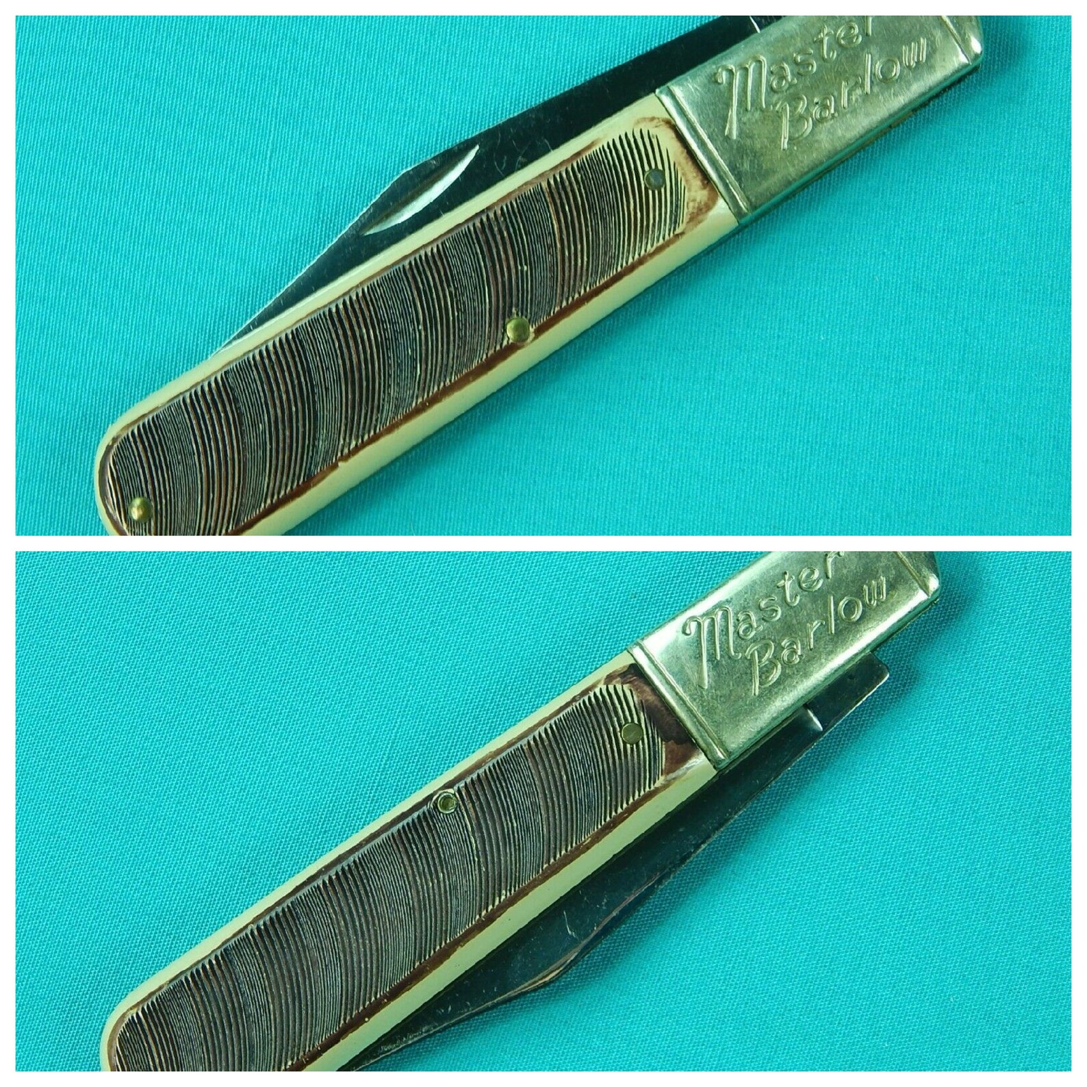 Vintage US Novelty Knife Co. Master Barlow Large Folding Etsy