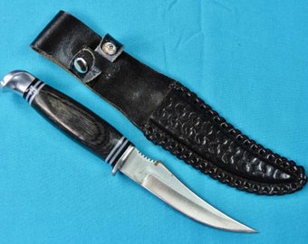 Vintage Custom Made Hunting Skinner Knife w/ Sheath