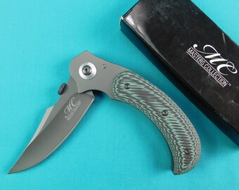 Master Cutlery Tom Anderson Design TA-91 Folding Pocket Clip Knife Green