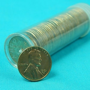 Roll of US 1961 D Lincoln Memorial 50 Pennies Penny 1 One Cent Coin Coins *