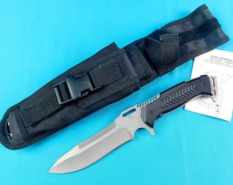 US Made 2005 UZI Cryo Edge Defender Tactical Survival Knife w/ Sheath
