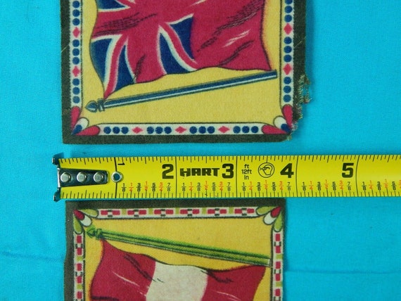 Vintage Old Set 2 Flag of Austro Hungary & Great Britain Tobacco Felt Flannel