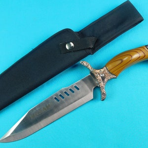 Custom Made Maxam Jeweled  Large Bowie Knife with scabbard sheath