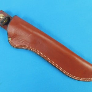 Vintage US Bar M Forge Large Bowie Knife Leather Sheath Scabbard
