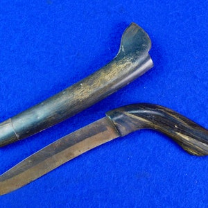 Vintage Antique Old Indonesian Indonesia Hunting Survival  Knife w/ Scabbard
