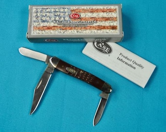 US 2014 Case XX Tested 63087 SS Stockman Brown 3 Blade Folding Pocket Knife