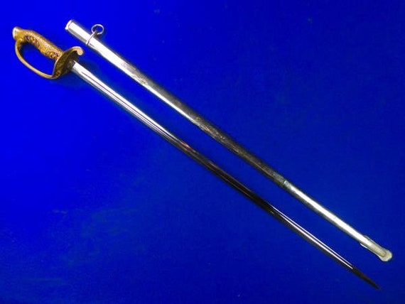 Japanese Japan Type 19 General Officer's Katana Sword W/ Scabbard