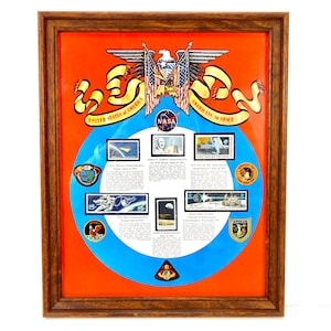 Set of 6 1962-71 Americans in Space Framed US USA Stamp NASA Apollo Mercury
