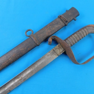 German Germany Austria Austrian WW1 Wide Blade Officer&#39;s Sword w/ Scabbard