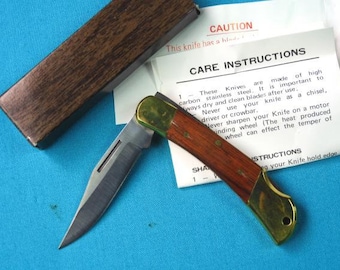 Vintage c. 1980 Small Lockback Folding Pocket Knife