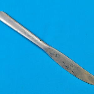 US WW2 Vintage Old Utica Cutlery Co. Mess Hall Butter Knife