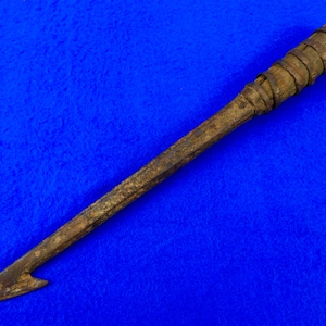 Antique 19 Century Metal Large Heavy Fishing Fish Spear Head Point Arrow