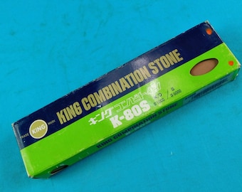 Vintage Japan Japanese KING Compact Combination K-80S Knife Sharpening Stone