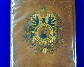 Antique 19c 1895 Bismarck-Denkmal für das Deutsche Volk For German People Book