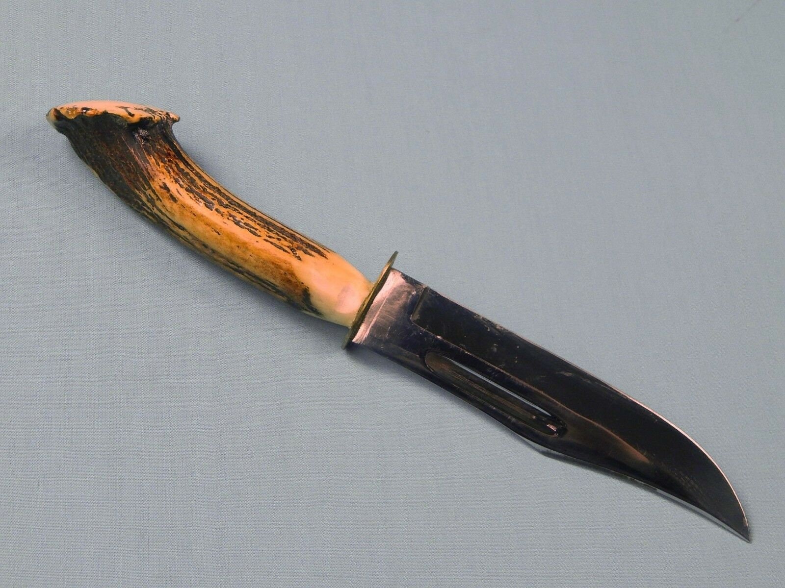 Custom Handmade Stag Handle Hunting Knife w/ Sheath Etsy