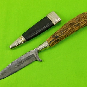 Vintage Old German Germany Riedinger Boot Hunting Knife w/ Scabbard