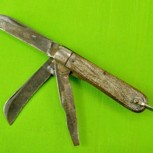 Vintage Old US M. Klein & Sons 3 Blade Folding Pocket Knife Gift for Him Gift for a collector