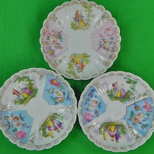 Set of 3 Vintage French France LIMOGES Small Porcelain Plate