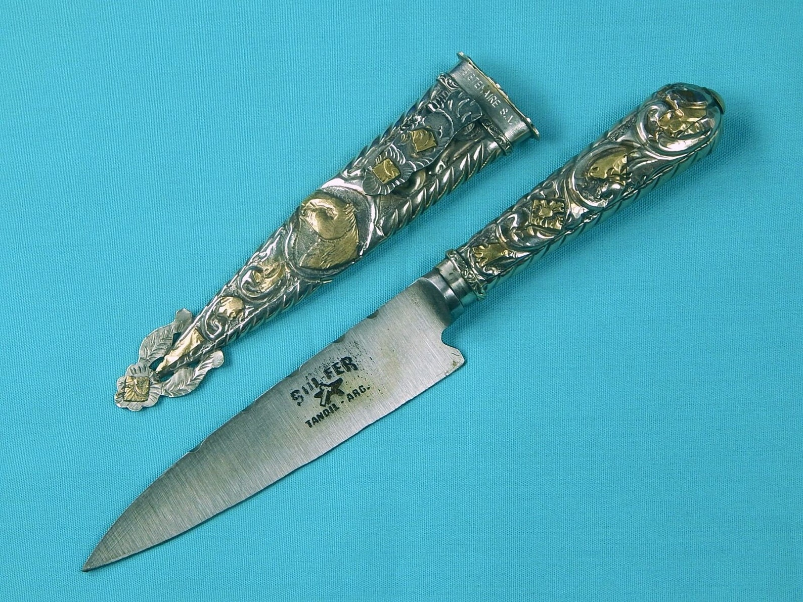 Vintage Argentine Gaucho SulFer Silver Hunting Knife w/ Etsy