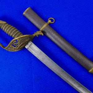 US Civil War German Blade Cavalry Officer&#39;s Presentation Grade Sword w/ Scabbard