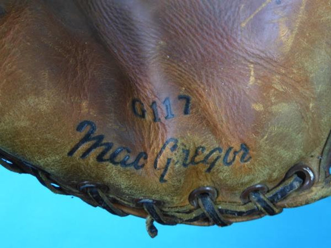 Vintage Old Baseball Glove Mitt Franklin Thomson Etsy