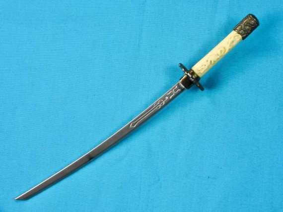 Vintage Japanese Japan Doll Miniature Mini Katana Engraved Sword 