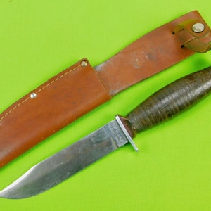 Vintage US Schrade H-15 Hunting Knife w/ Sheath