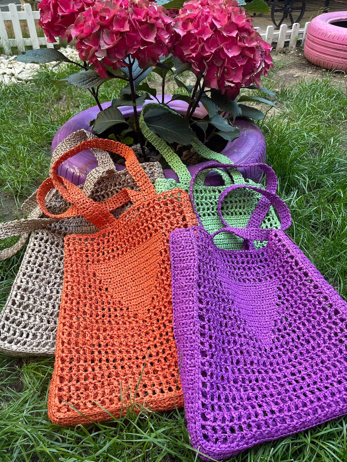 Raffia Tote Bag Crochet Tote Bag Raffia Shoulder Bag Eco Etsy