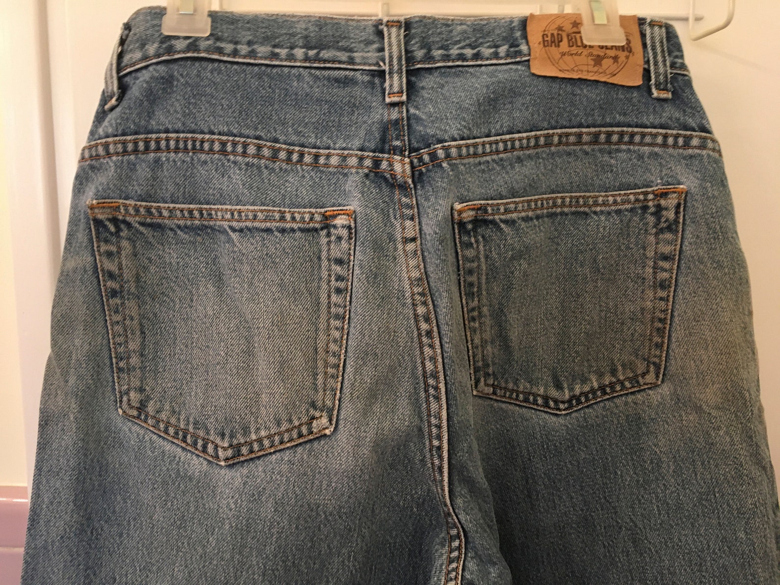 Vintage Gap Jeans Baggy High Waisted Men's 31x30 Ripped Etsy