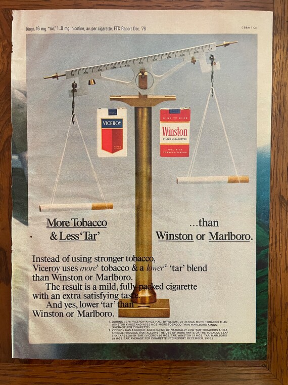 viceroy cigarette pack Super Longs 100's vintage American Vintage Viceroy Cigarette Ad Page,