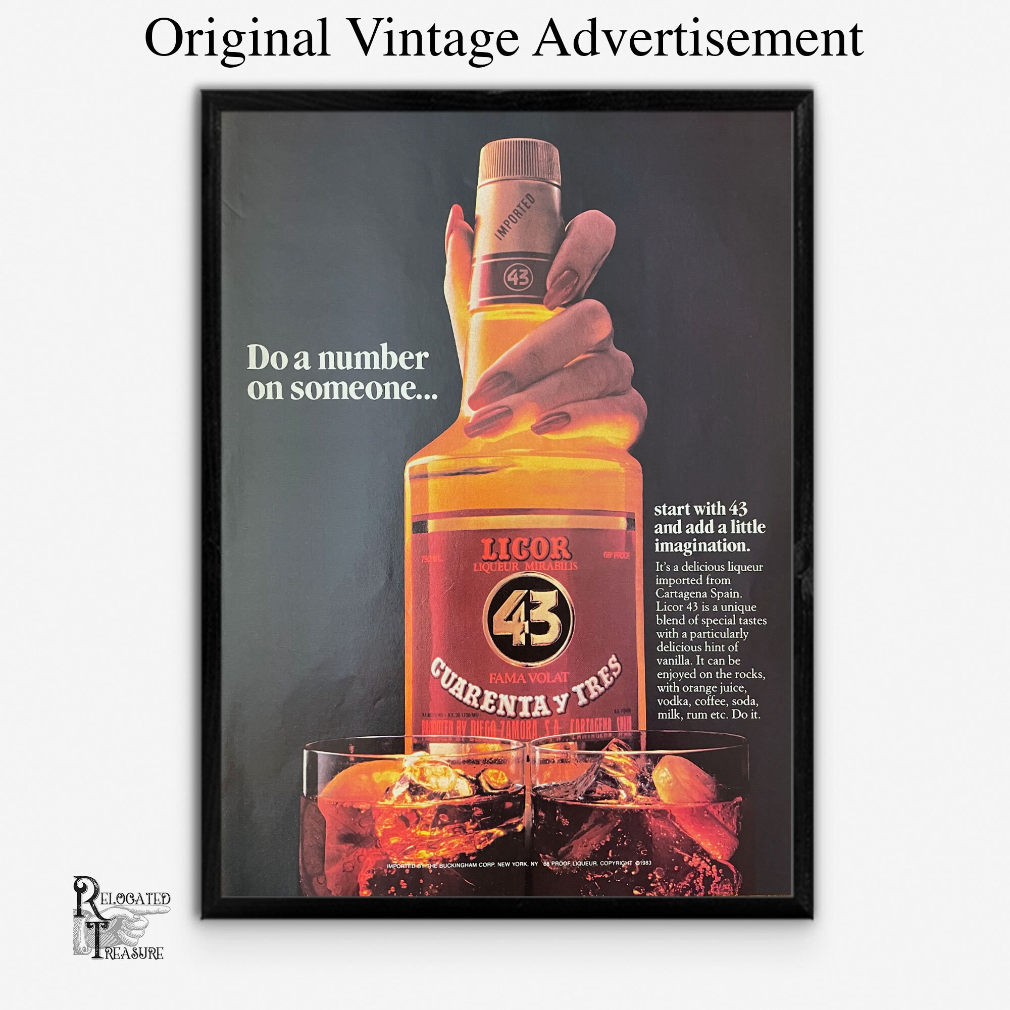 Пару постеров старой рекламы алкоголя. Licor 43 