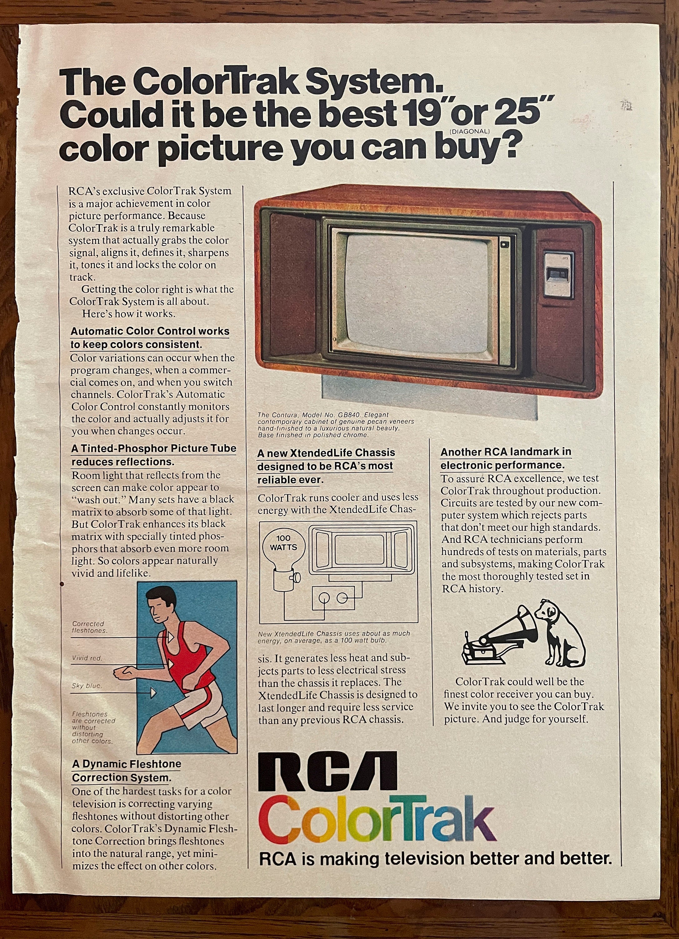 RCA SpaceSaver Colortrak E09535KW Vintage 9" Portable Color TV TESTED