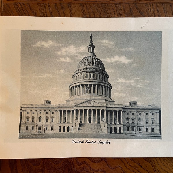 1942 Washington DC Our Nation's Capital Souvenir Booklet 1940s US Ephemera Photo Guide