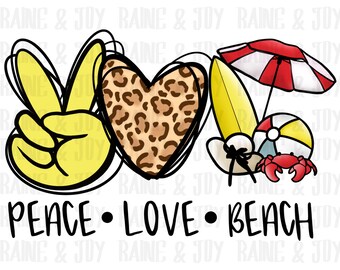 Download Peace Love Beach Etsy