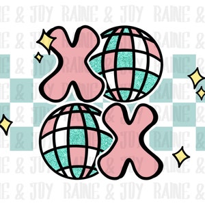 Xoxo png, valentines png, retro valentines png, Valentine png, Disco png, Sublimation designs downloads, png-bestanden voor sublimatie, png-bestand