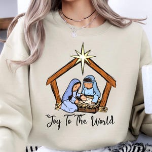 Alegría al mundo png, Descargas de diseños de sublimación navideña, Escena de la natividad png, Navidad png, archivos png para sublimación, descarga de diseño