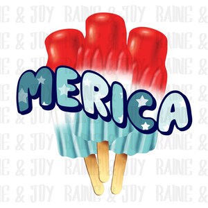 Merica png, America png, Retro png, popsicle png, 4th of July png, png files for Sublimation, Sublimation designs downloads, png files