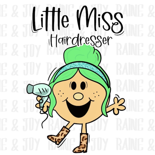 Little miss hairdresser png, Hair stylist png, cosmetologist png, Sublimation designs downloads, png files for sublimation, png files
