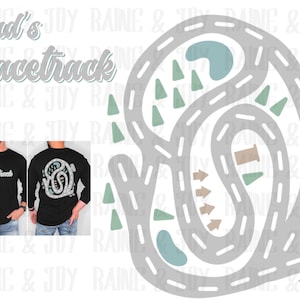 Dads racetrack png, racetrack png, Fathers day toy car track road shirt design, png files for sublimation, designs downloads, png file