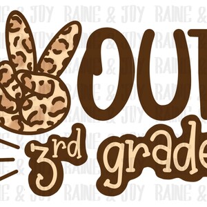Peace out derde klas png, Laatste schooldag png, 3e klas png, School png-bestanden voor sublimatie, sublimatieontwerp, png-bestanden
