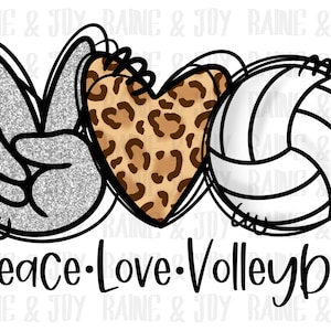 Peace love volleyball png, Volleyball Sublimation designs downloads, Volleyball png, png volleyball, Red png, Leopard files for sublimation