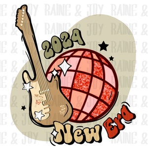 Nouvelle ère png 2024, png nouvel an, png 2024, png boule à facettes rouge, téléchargements de motifs pour sublimation, png nouvel an, fichiers png pour sublimation