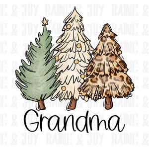 Grandma Leopard Christmas trees png, Christmas png, png files for Sublimation, Sublimation designs downloads, digital download, printable