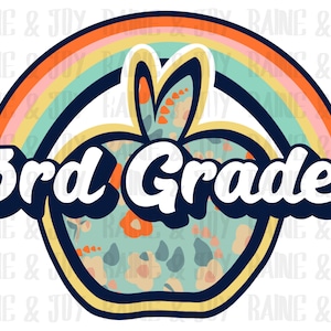 Back to school png, Third grade png, 3rd grade png, School png, Sublimation designs downloads, png files for sublimation, PNG files