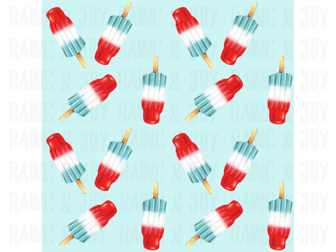 Bomb Pop Seamless Pattern Png, Repeating Pattern Png, 4th of July Png ...