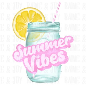 Summer vibes png, Retro png, Summer png, Mason jar png, Sublimation designs downloads, png files for Sublimation, Sublimation designs, lemon