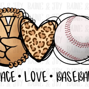 Pace amore baseball png, Baseball Sublimation design downloads, Baseball png, png baseball, png file per sublimazione, Design download