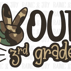 Paz fuera tercer grado png, Último día de escuela png, 3er grado png, Escuela png archivos para sublimación, diseño de sublimación, archivos png