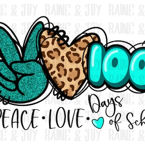 Amor por la paz 100 días de escuela png, 100 días de escuela png, Escuela png, Niña png, descargas de diseños de sublimación, archivos png para sublimación